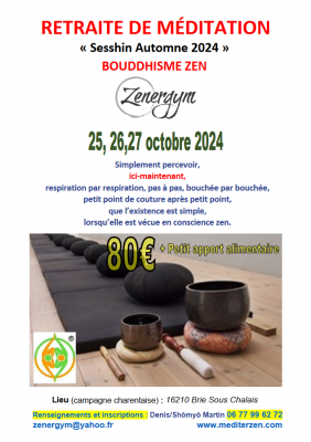 Affiche sesshin automne 24